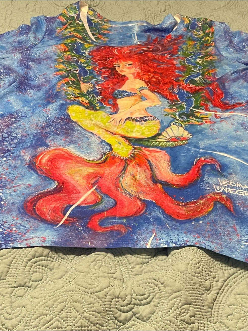 Leoma Lovegrove Mermaid Graphic 3/4 Sleeve Tunic - Picture 3 of 7